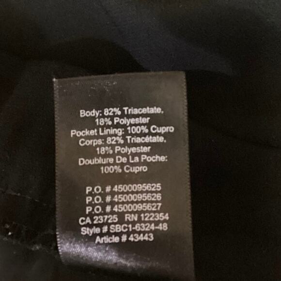 Aritzia Babaton Black Mid Rise Pull On Straight Leg Cropped Casual Pants Size 0 - Picture 5 of 5